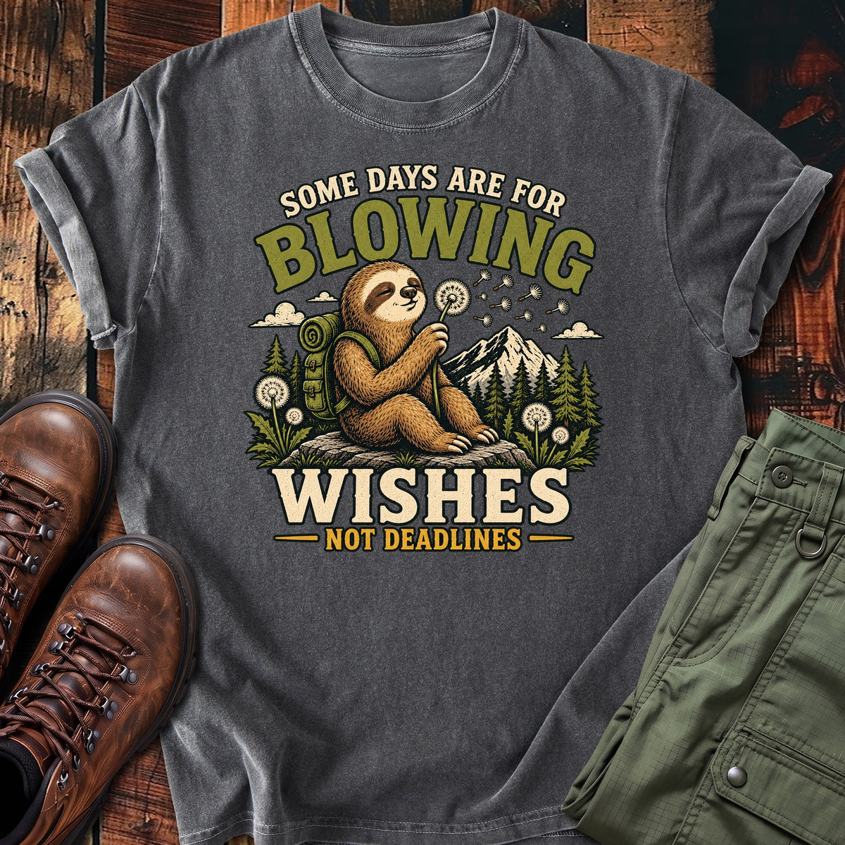 Sloth Blowing Wishes T-shirt