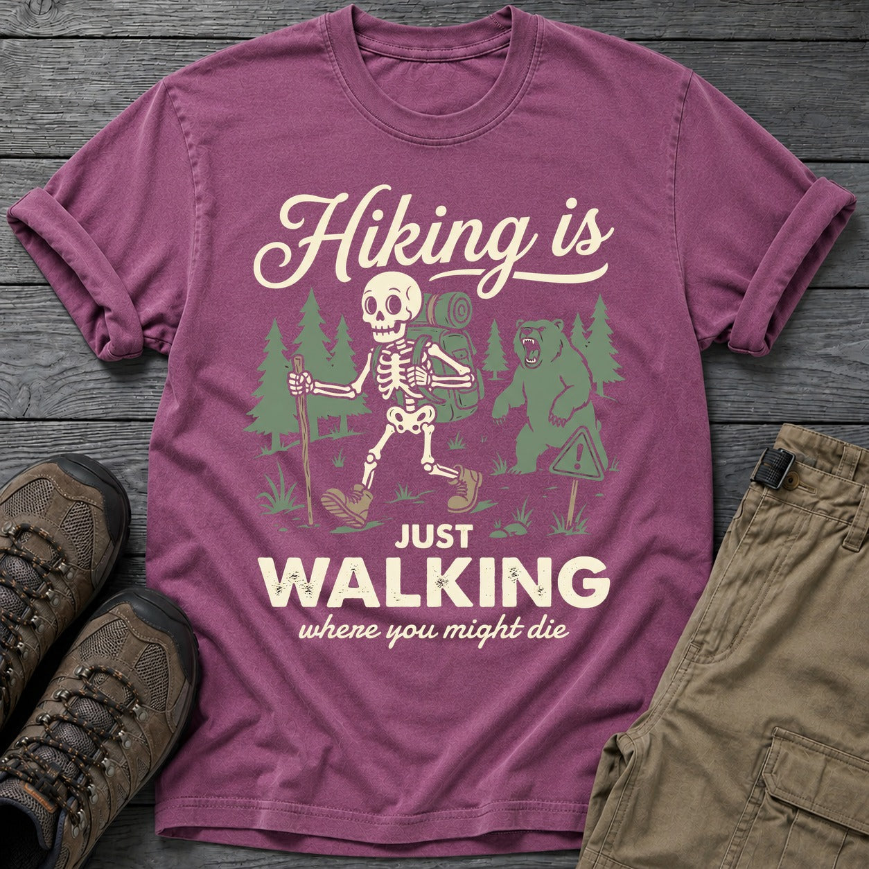 Skeleton Hiking T-shirt