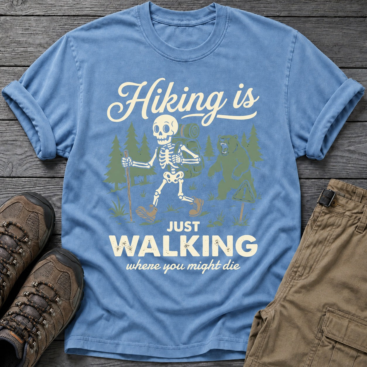 Skeleton Hiking T-shirt