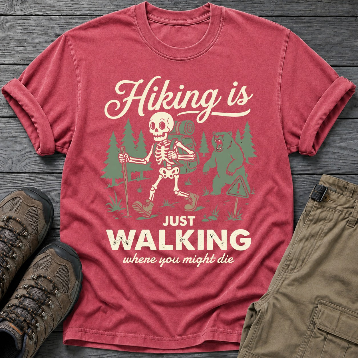 Skeleton Hiking T-shirt