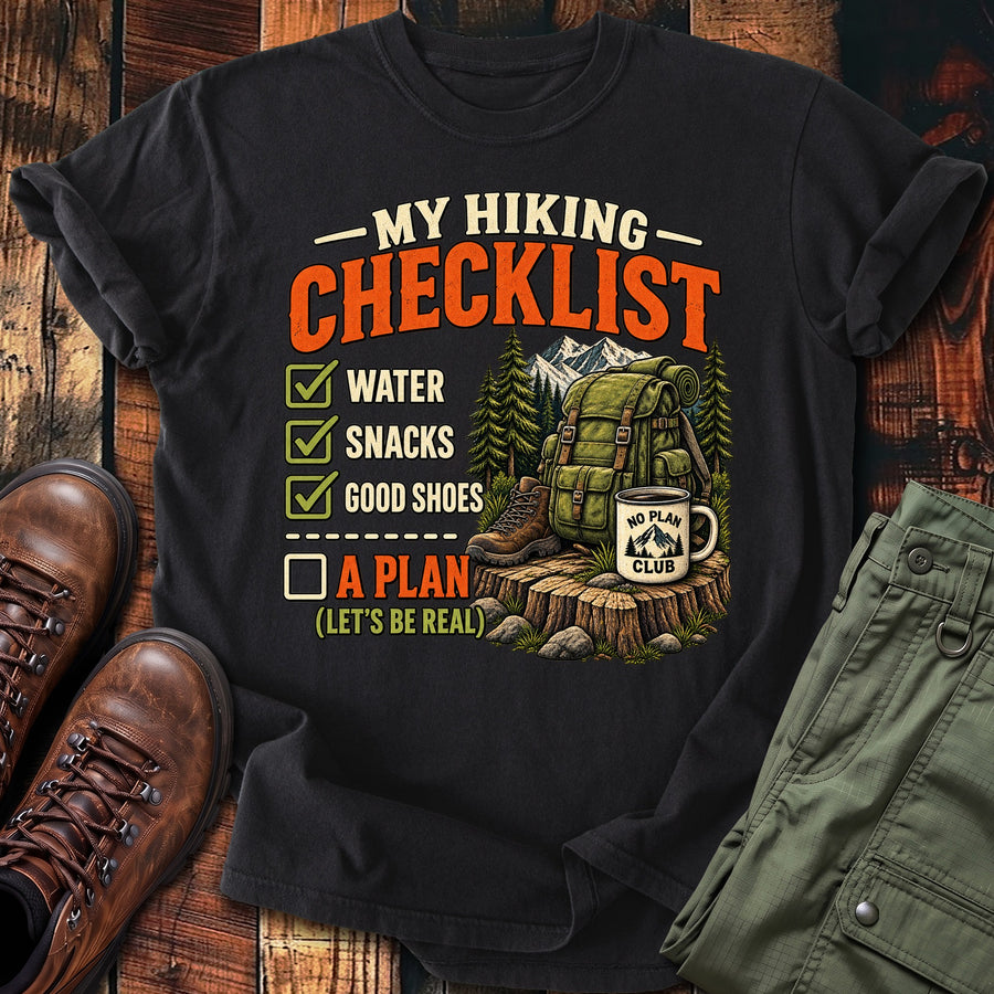 Hiking Checklist T-shirt
