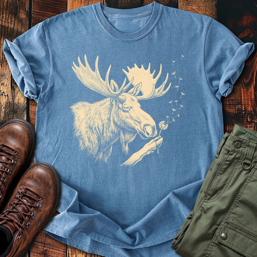 Moose Blowing Wishes T-shirt