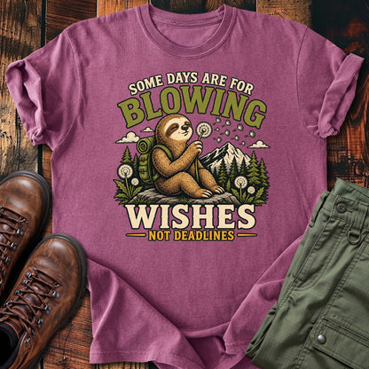 Sloth Blowing Wishes T-shirt