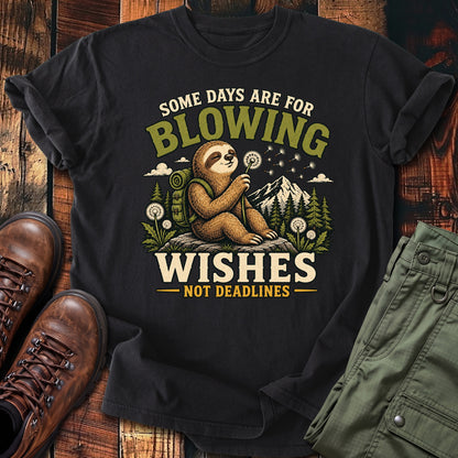 Sloth Blowing Wishes T-shirt