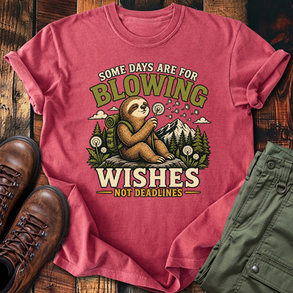 Sloth Blowing Wishes T-shirt