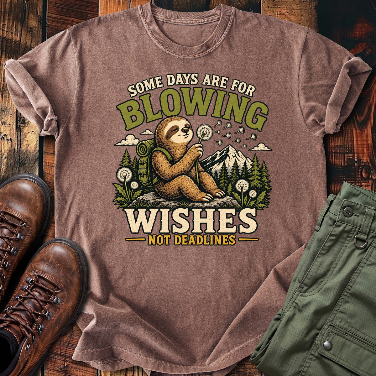 Sloth Blowing Wishes T-shirt