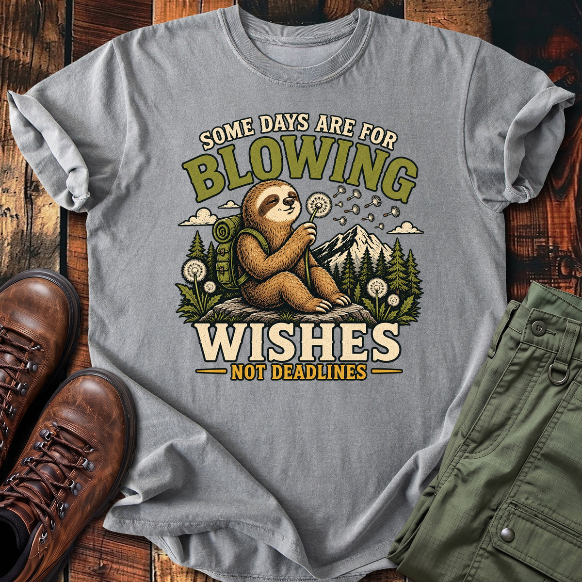 Sloth Blowing Wishes T-shirt