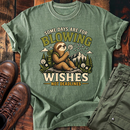 Sloth Blowing Wishes T-shirt