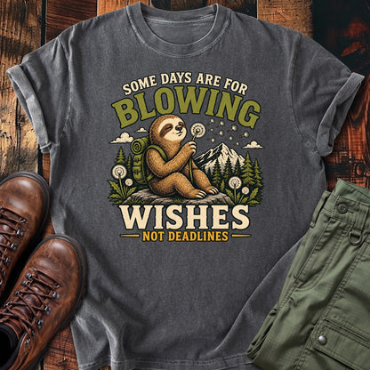 Sloth Blowing Wishes T-shirt