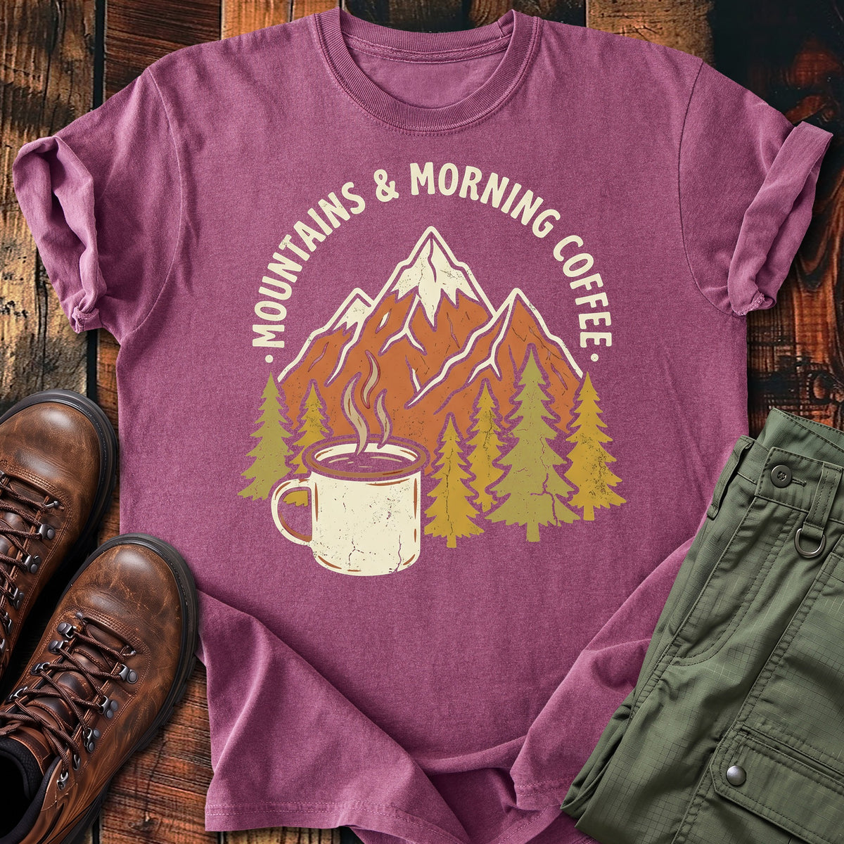 Mountains Coffee T-shirt
