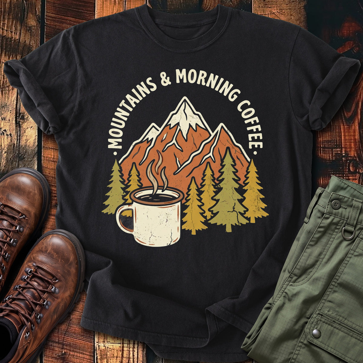 Mountains Coffee T-shirt