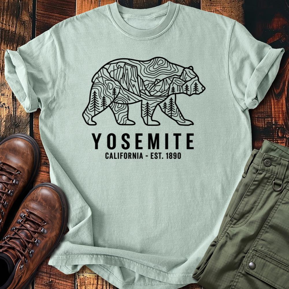 Yosemite California Bear Landscape Tee