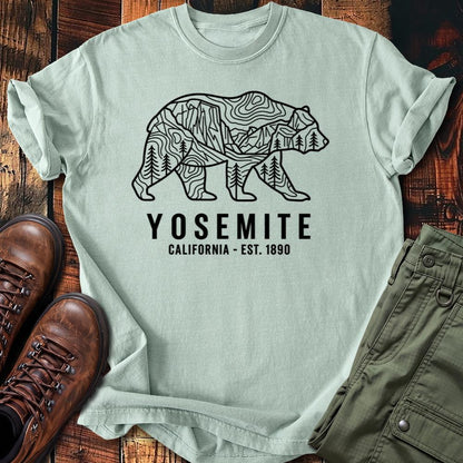 Yosemite California Bear Landscape Tee