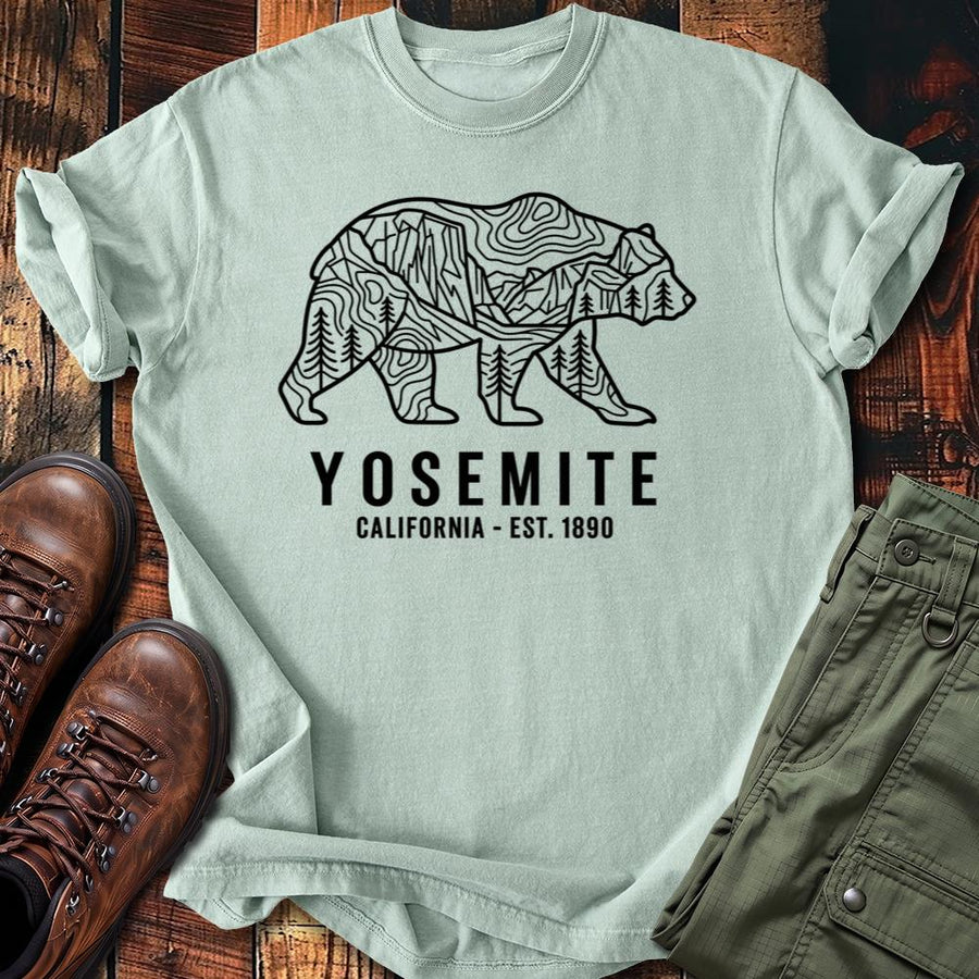 Yosemite California Bear Landscape Tee