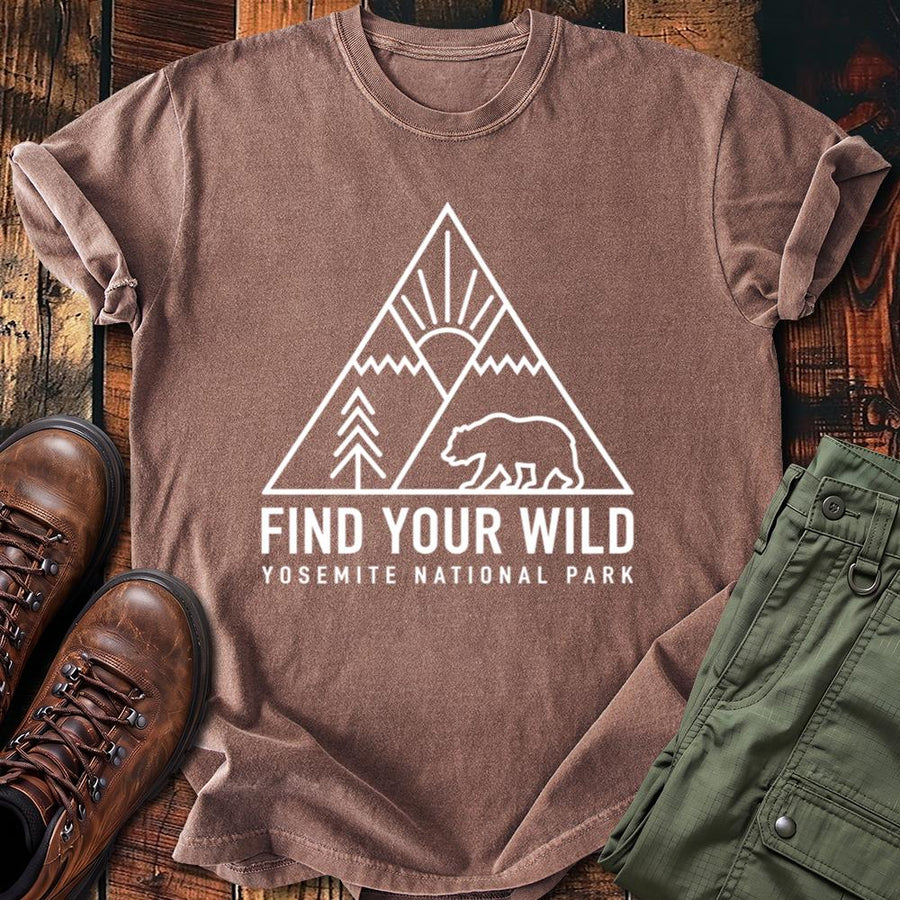 Yosemite Find Your Wild Mountain Tee