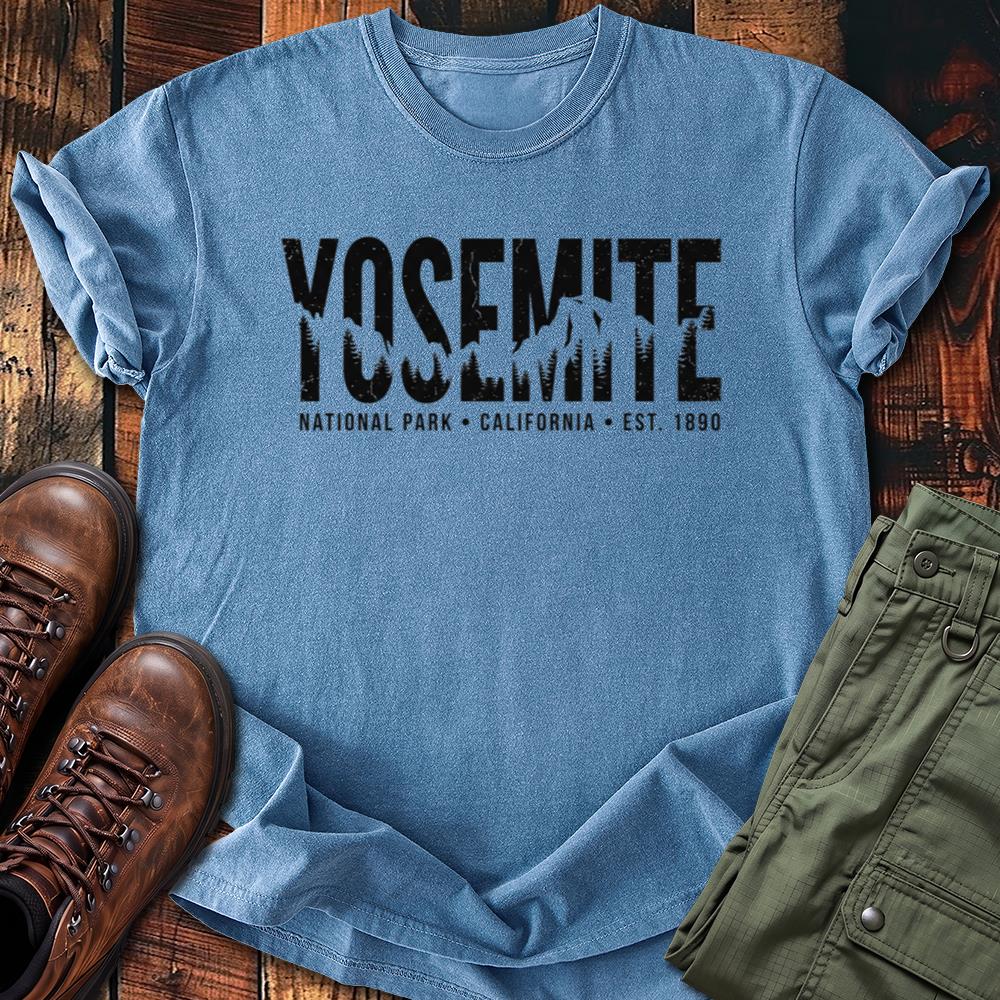 Yosemite National Park Bold Typography Tee