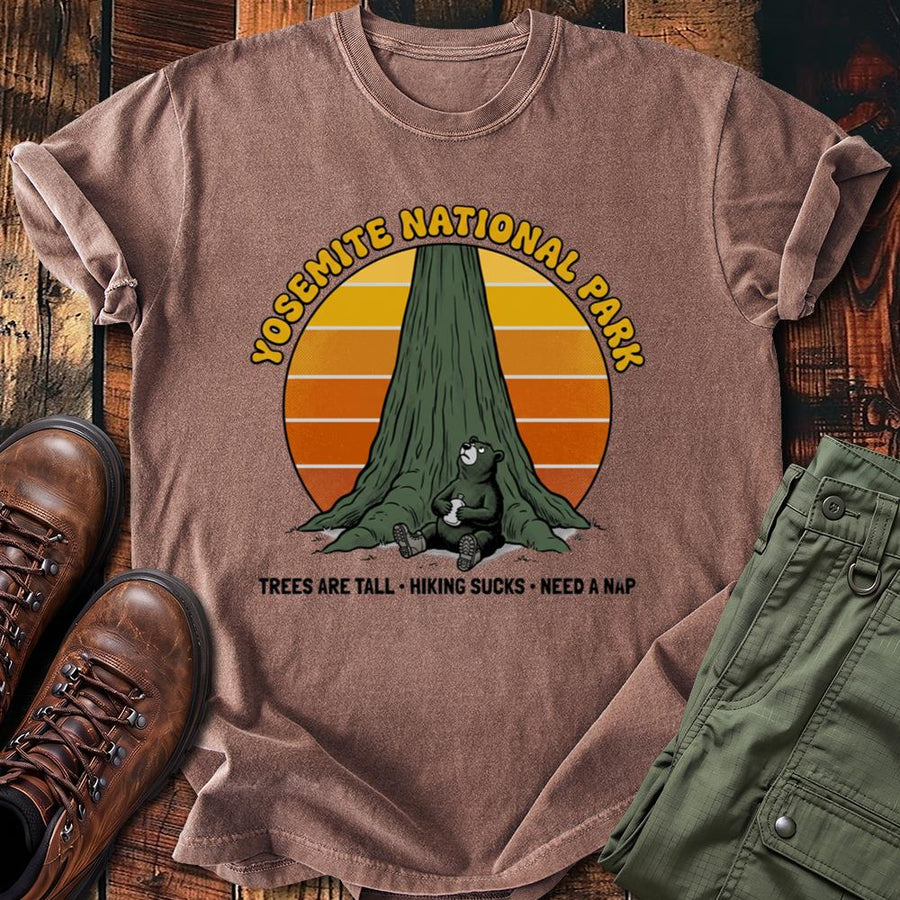 Yosemite Hiking Sucks Bear Tee – Trees Are Tall