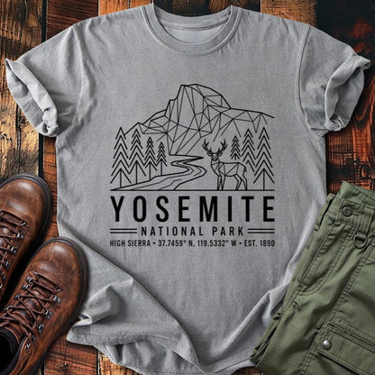 Yosemite High Sierra Elk Line Art Tee