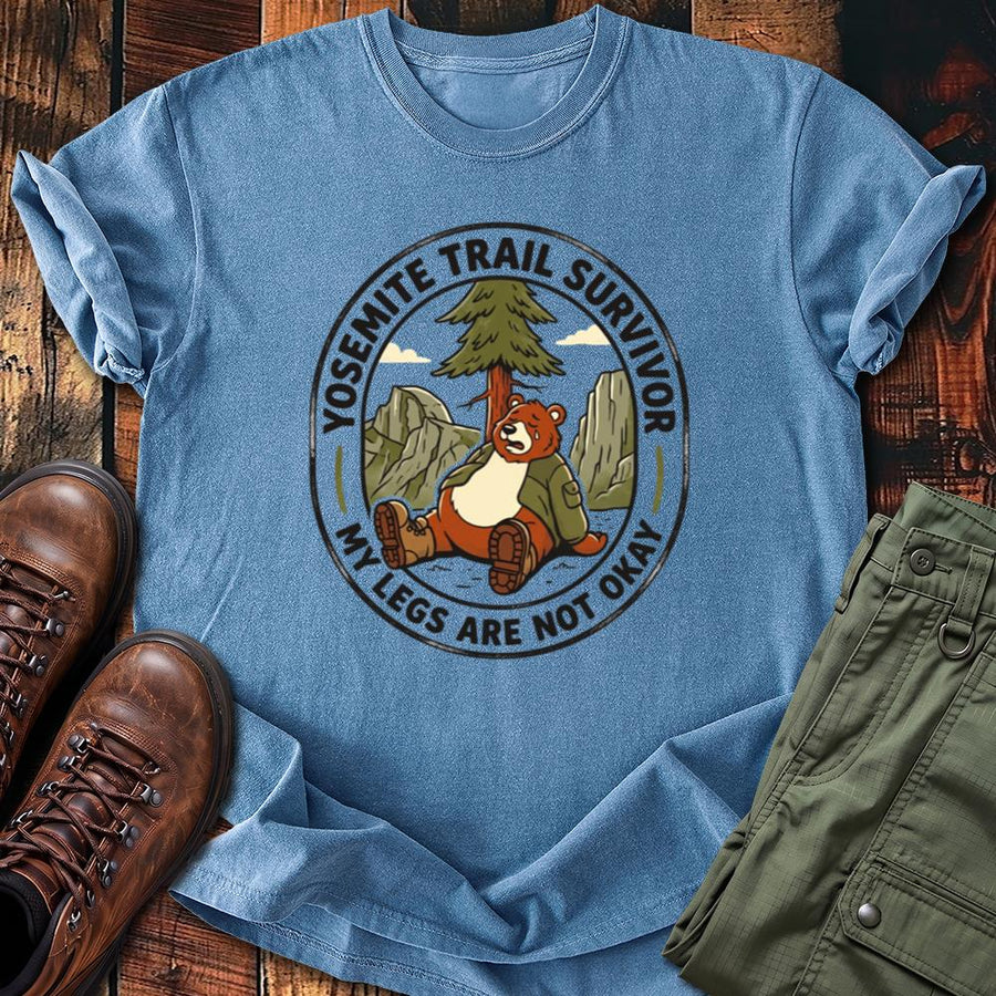 Yosemite Trail Survivor Bear Tee – My Legs Are Not Okay