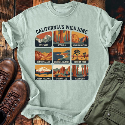 California’s Wild Nine National Parks Tee