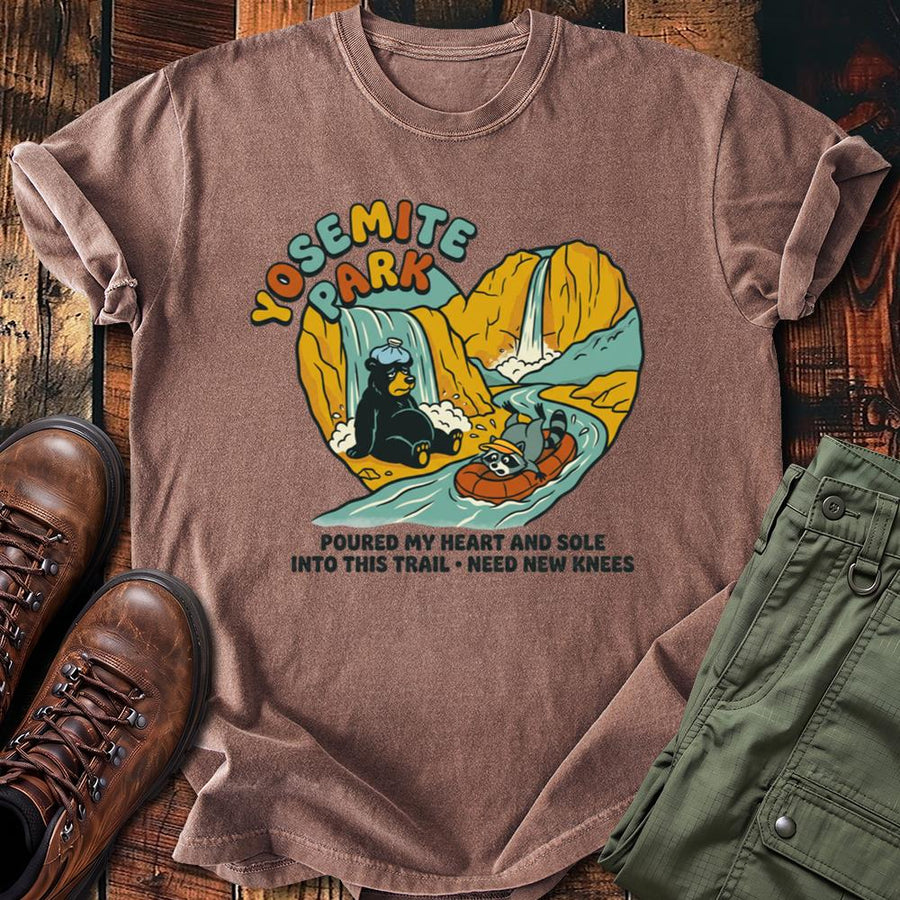 Yosemite Park Bear & Raccoon Tee – Need New Knees